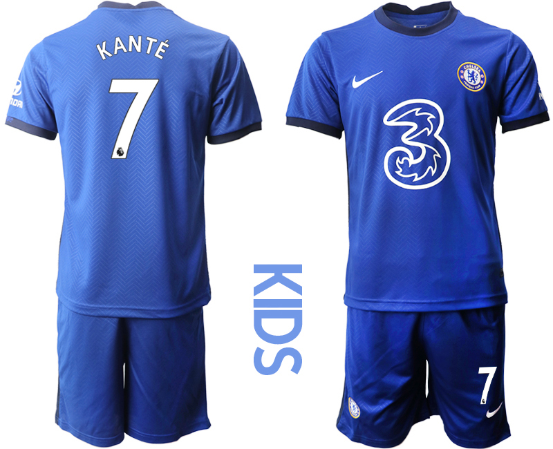 Youth 2020-2021 club Chelsea home #7 blue Soccer Jerseys
